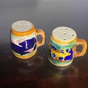 Vintage 50’s Beer Stein Hand Painted Salt & Pepper Shakers